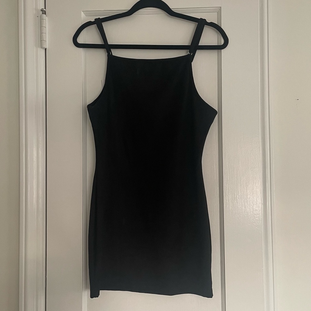 NWT Wren & Willa suede black mini dress